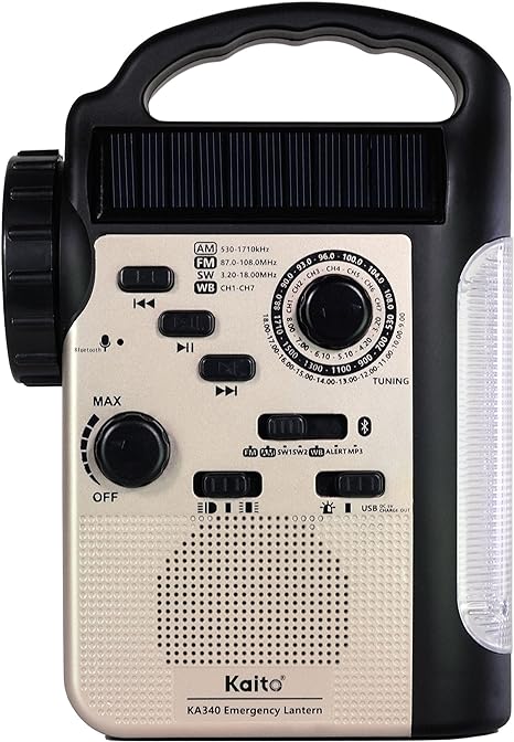 Silver and black kato handheld radio