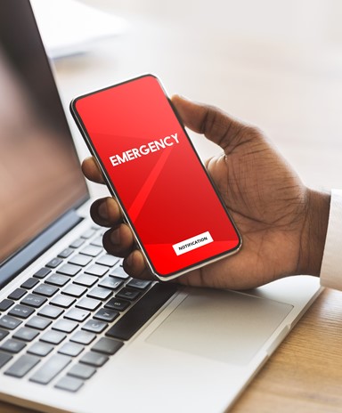 Emergency notification on cellphone